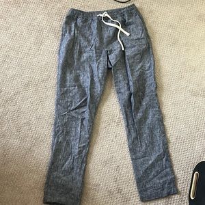 J crew blue linen pants